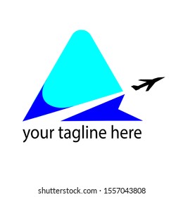 travel symbol, the plane and triangular icon