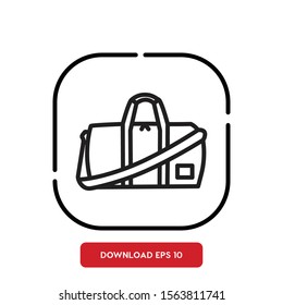 Travel symbol, suitcase outline vector icon. Modern, simple flat vector illustration for web site or mobile app