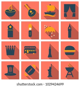 Travel symbols and Tourism signs, vector illustration