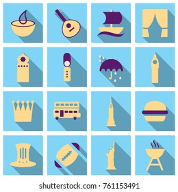 Travel symbols and Tourism signs, vector illustration