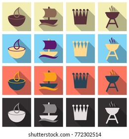 Travel symbols and Tourism signs, vector illustration