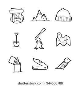 Travel symbols and Tourism signs for your design