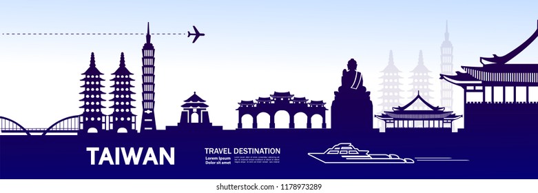 Travel to Taiwan vector.