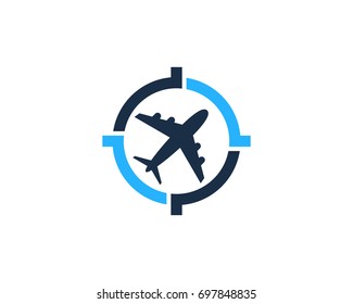 Travel Target Icon Logo Design Element
