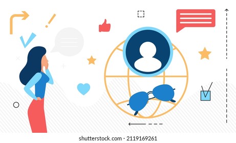 Travel technologies, concept of tourism around world and leisure abroad. Vacation planning, choosing country for weekend, vector design