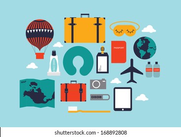 travel template vector/illustration