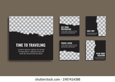 Travel templates. Great vector for social media, web, app, travel promotion, product marketing etc