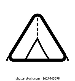 travel tent camping icon vector
