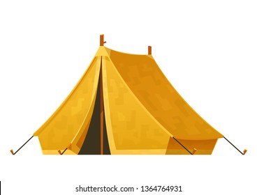 Travel tent camping vector illustration for nature tourism journey adventure isolated