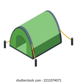 Travel tent icon isometric vector. Camp tourist. Adventure equipment