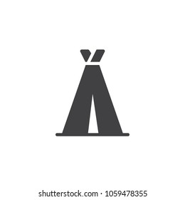 Travel Tent vector icon. filled flat sign for mobile concept and web design. Tourist shelter simple solid icon. Symbol, logo illustration. Pixel perfect vector graphics