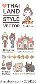 Travel Thailand art vector design.Vector Illustration