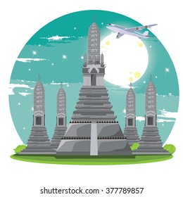 travel thailand, wat arun bangkok 
