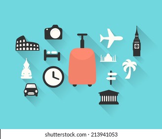 Travel theme vector illustration