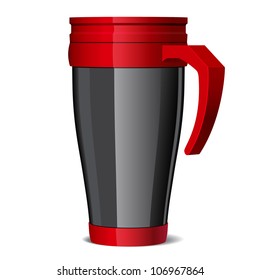 travel thermo-cup vector