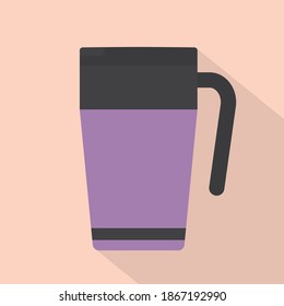travel thermos mug - vector illustration