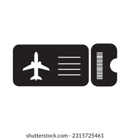 travel ticket black vector icon. plane airplane vector icon and illlustration. Airport travel icon. The blank ticket plane icon. 