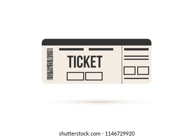 Travel ticket icon isolated on white background. Vector design element.