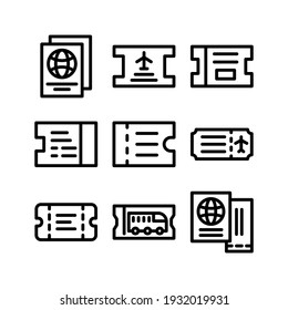 travel ticket icon or logo isolated sign symbol vector illustration - Collection of high quality black style vector icons
