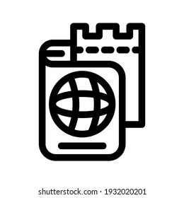 travel ticket icon or logo isolated sign symbol vector illustration - high quality black style vector icons
