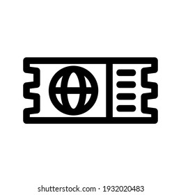 travel ticket icon or logo isolated sign symbol vector illustration - high quality black style vector icons
