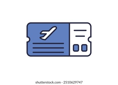 Travel ticket icon. icon related to action plan. suitable for web site, app, user interfaces. flat line icon style