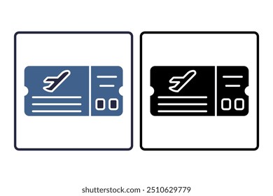Travel ticket icon. icon related to action plan. suitable for web site, app, user interfaces. solid icon style