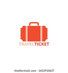 Travel Ticket Logo Template Design