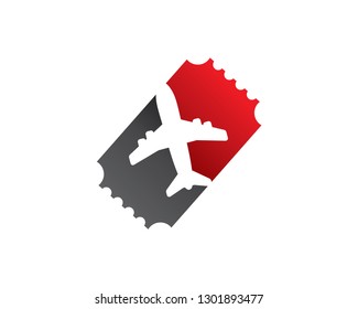 Travel Ticket Logo Template, Icon, Symbol - Vector