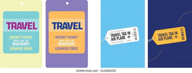 Travel Ticket Tag Trip Graphic Design