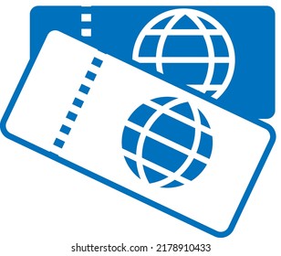 Travel tickets, illustration, vector on a white background.