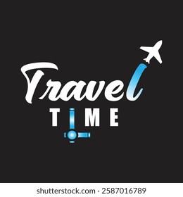 Travel Time logo design. Travel Agency Vector logo design.