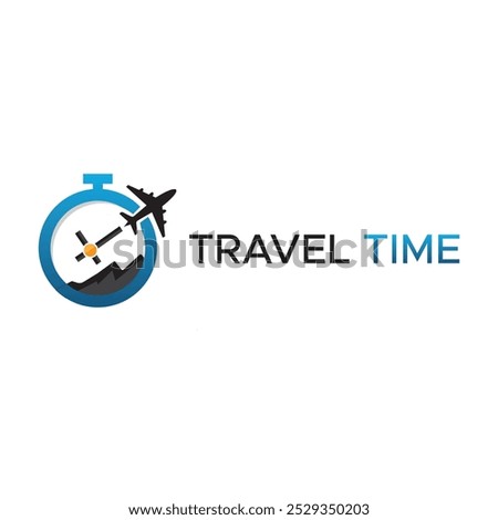 Travel Time logo design. Clock logo design. Travelling logo design. Travel  TIME  vector logo. 