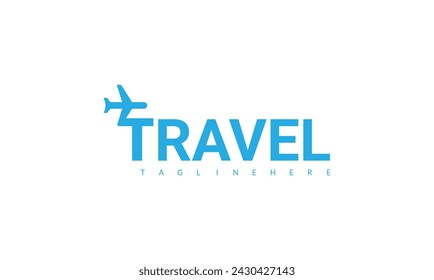 Travel time logo design. Hand drawn typography lettering. Vector illustration.