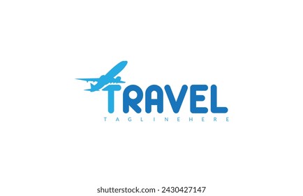 Travel time logo design. Hand drawn typography lettering. Vector illustration.