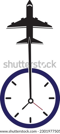  Travel Time logo designs concept vector, Plane and Timer logo symbol icon template