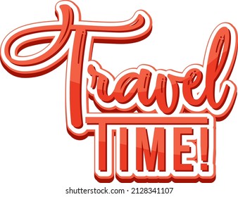 Travel Time typography design illustration