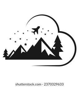 Travel time.Drawn lettering vector illustration.
