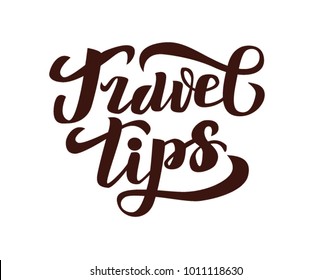 Travel tips lettering vector