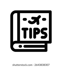 travel tips line icon. Clean and minimalist vector icon for websites, mobile apps, presentations, and logos. Fully scalable and customizable for any project.