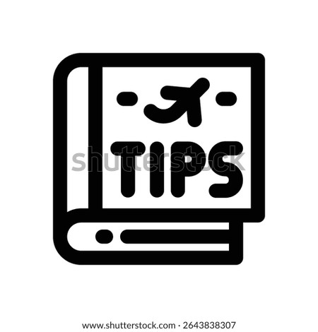 travel tips line icon. Clean and minimalist vector icon for websites, mobile apps, presentations, and logos. Fully scalable and customizable for any project.