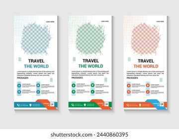 Travel and tour company modern dl flyer and rack card design