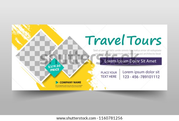 travel tour corporate business banner template stock vector banner layout template