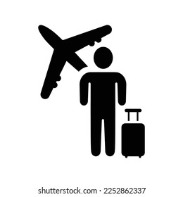 Viaje, icono del tour. Vector editable aislado en un fondo blanco.