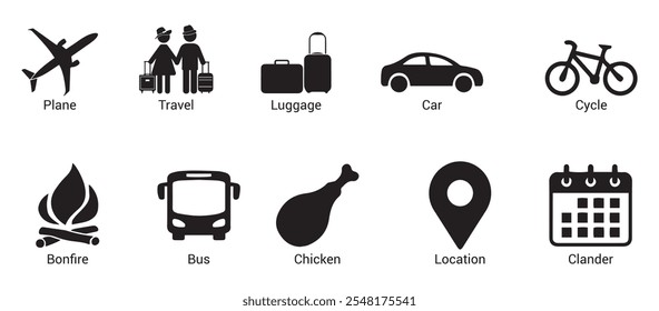Travel and tour icons set. Travel and Adventure Icon. Vector illustration eps 10