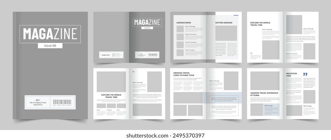 Travel Tour Magazine Template Design