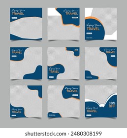 Travel tour social media and Instagram post template