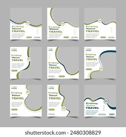Travel tour social media and Instagram post template