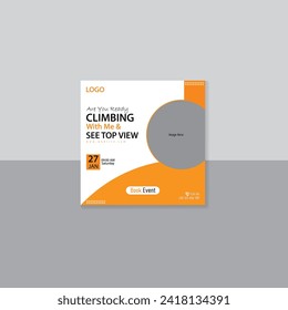 Travel and tour social media post instagram post or web banner template