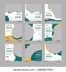 travel tour social media post template